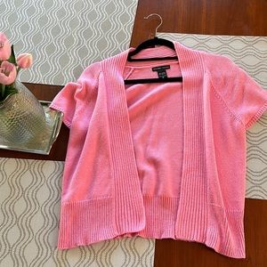 Pink Short Sleeve Cardigan